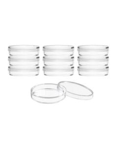 10PK Disposable Petri Dish with Lid - Sterile - 35x15mm - Polystyrene - Triple Vented - Transparent - Eisco Labs