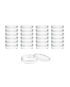 25PK Disposable Petri Dish with Lid - Sterile - 35x15mm - Polystyrene - Triple Vented - Transparent - Eisco Labs