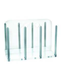 Petri Dish Rack for 60mm Hold up to 60 Dishes - Clear Acrylic