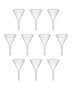 10PK Filter Funnels, 3" - Polyethylene Plastic - Resistant to Acids & Alkalis - Great for Laboratory, Classroom or Home Use - Eisco Labs