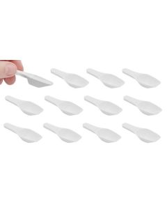 12PK Scoops, 2ml (0.06oz) - Polypropylene Plastic - Flat Bottom - Excellent for Measuring & Weighing - Autoclavable - Eisco Labs