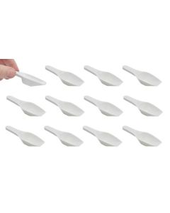 12PK Scoops, 5ml (0.16oz) - Polypropylene Plastic - Flat Bottom - Excellent for Measuring & Weighing - Autoclavable - Eisco Labs