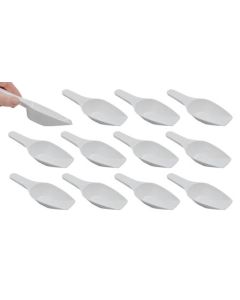 12PK Scoops, 50ml (1.7oz) - Polypropylene Plastic - Flat Bottom - Excellent for Measuring & Weighing - Autoclavable - Eisco Labs