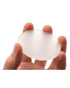 Gas Jar Cover, 2.6" - 1.7mm Thick - Frosted Glass, One Side Ground - Jar/Beaker Cover - Eisco Labs