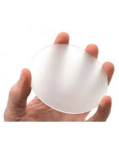 Gas Jar Cover, 3.5" - 1.7mm Thick - Frosted Glass, One Side Ground - Jar/Beaker Cover - Eisco Labs