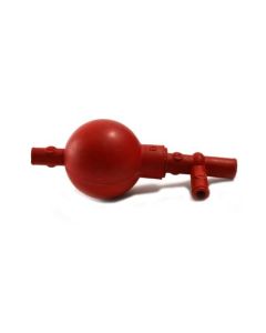 Pipette Filler, Rubber Bulb - 54mm Dia. Three Pinch Valves - Suitable for Noxious Solutions - Eisco Labs
