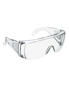 Safety Glasses - Vented, Anti-Fog - Impact Resistant Polycarbonate Lens - UV Protection - Sideshield Protection - Fits Over Eyeglasses - Eisco Labs