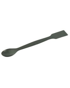 Scoop with Spatula, 5.9" - Teflon Coated Stainless Steel - Non-Stick, Chemical Resistant - One Flat End, One Spoon End - Eisco Labs