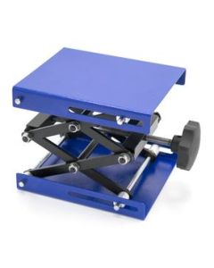 Laboratory Scissor Jack - 55lb Load Capacity - 6"x5" Steel Platform - Max Height 9.75", Min Height 2.5" - Screw Operated Mechanism - Eisco Labs