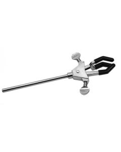 3 Prong Double Adjustable Universal Clamp, Non-Slip Vinyl Coated Rubber Jaws, 10" Overall Length - Eisco Labs
