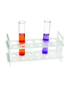 12 Hole Test Tube Stand - Holds (6) 30 mm Diameter and (6) 15 mm Diamater Test-Tubes, Stand is Made of Polythene - Eisco Labs