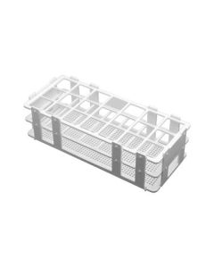 Test Tube Stand, 21 Slots - Fits Test Tubes of up to 30mm in Diameter - Autoclavable - Polypropylene - Eisco Labs