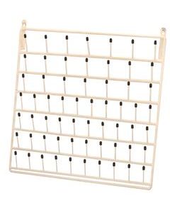 60 Peg Wall Mounted Laboratory Draining Rack, Vinyl Coated Steel, 3 Inch Long Pegs - Eisco Labs