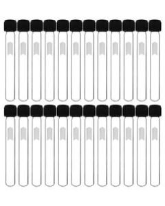 24PK Test Tubes, 5ml - Bakelite Screw Cap with Rubber Liner - Borosilicate 3.3 Glass - 3.9" x 0.5"- Round Bottom - Blank Writable Area - Leak Proof - Eisco Labs