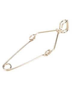 Eisco Labs Plated Spring Steel Wire Test Tube Clamp w Finger Grip