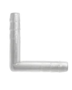L Shaped, 2 Way Tubing Connector, 2" - Transparent Polypropylene - Autoclavable, Rigid and Long Lasting - Eisco Labs
