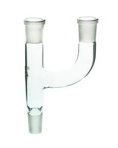 Multiple Adapter, Two Parallel Necks - Socket Size: 29/32 - Cone Size: 29/32 - Borosilicate Glass - Eisco Labs