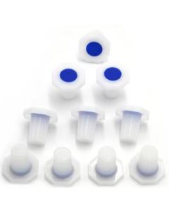 10PK Stoppers, 19/26 - Polypropylene - Chemical Resistant - Eisco Labs