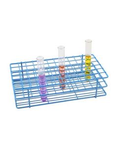 Blue Epoxy Coated Steel Wire Test Tube Rack, 72 Holes, Outer Diameter permitted of tubes 15-16mm or less , 6x12 Format