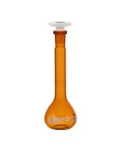 Volumetric Flask, 20ml - Class A - Polypropylene Stopper - Single Graduation Mark - Amber Color Borosilicate Glass
