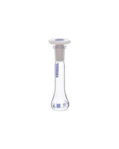 Volumetric Flask, 5ml - Class A, ASTM - Polypropylene Stopper - Blue Graduation - Borosilicate Glass