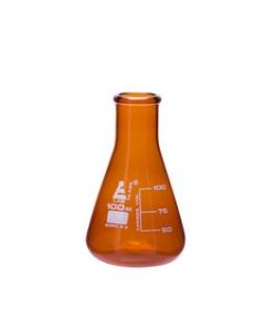 Flask Erlenmeyer narrow neck AMBER 100ml