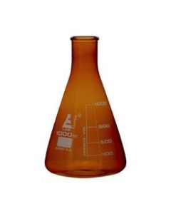 Flask Erlenmeyer narrow neck AMBER 1000ml