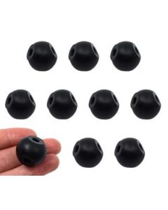 Molecular Model Atoms, Black, Pack of 10 - 2.2cm, 3 Holes - Spare Extra Parts for Molecular Model Kits - Eisco Labs