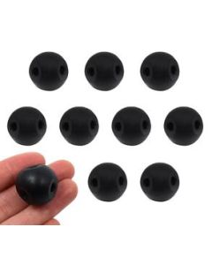 Molecular Model Atoms, Black, Pack of 10 - 2.2cm, 4 Holes - Spare Extra Parts for Molecular Model Kits - Eisco Labs