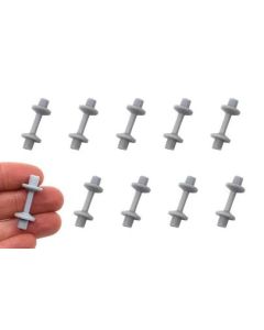 Molecular Model Bonds, Pack of 10 - 3cm, Gray - Spare Extra Parts for Molecular Model Kits - Eisco Labs