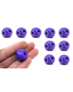 Purple Molecule Balls, 10 pack, 2.2cm, 5 holes - Molecular Model Parts - Eisco Labs