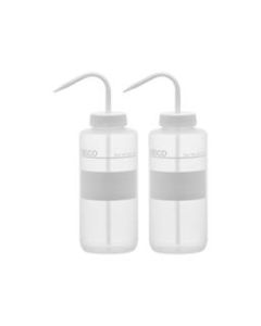 2PK Chemical Wash Bottle, No Label, 1000ml - Wide Mouth, Self Venting, Low Density Polyethylene - Performance Plastics by Eisco Labs