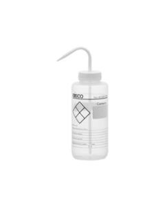 Chemical Wash Bottle, Blank Labels, 1000ml - Wide Mouth, Self Venting, Low Density Polyethylene - Performance Plastics by Eisco Labs