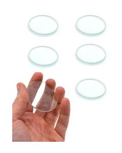 6pc Optical Lens Set, 2" - 200mm, 300mm, 500mm Focal Lengths - 3 Double Convex & 3 Double Concave, 2" (50mm) Diameter Lenses - Optically True Glass - Ground, Beveled Edges - Eisco Labs