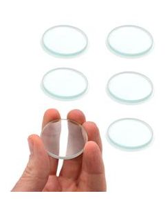 6pc Optical Lens Set, 1.5" - 200mm, 300mm, 500mm Focal Lengths - 3 Double Convex & 3 Double Concave, 1.5" (38mm) Diameter Lenses - Optically True Glass - Ground, Beveled Edges - Eisco Labs