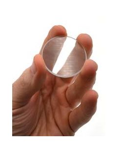 Double Convex Lens, 200mm Focal Length, 1.5" (38mm) Diameter - Spherical, Optically Worked Glass Lens - Ground Edges, Polished - Great for Physics Classrooms - Eisco Labs