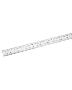 Stainless Steel 60cm Ruler with Stamped mm and cm Graduations - Eisco Labs