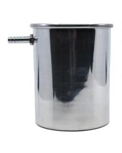 Displacement Vessel with Spout, Aluminum - 5" Tall, 4.3" Diameter - Seamless Construction - Eisco Labs