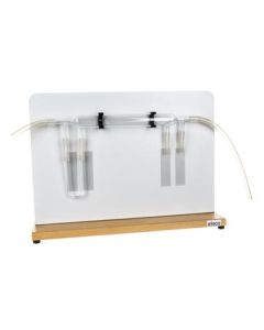 Venturi Tube Demonstration Apparatus - Includes 2 Clamps - For Experimentation in Fluid Velocity & Pressure - Eisco Labs