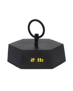 Hexagonal Mass, 2 Pounds - with Lifting Ring - Cast Iron - Eisco Labs