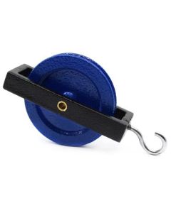 Single Pulley, 1 Hook - 3.5" x 2" - Mounted in a Metal Frame - Accurately Centered - Aluminum - Eisco Labs
