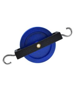 Single Pulley, 2 Hook - 4.25" x 2" - Mounted in a Heavy Duty Metal Frame - Eisco Labs