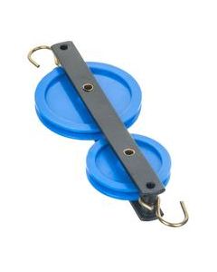 Eisco Labs Plastic Pulley, Double in Tandem, 50mm and 38mm Dia.