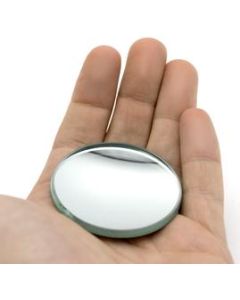 Concave Mirror, 2" (50mm) Diameter, 50mm Focal Length - Round - Glass - 3.3mm Thick Approx. - Eisco Labs