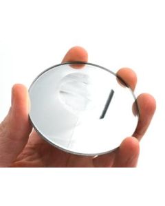 Round Convex Glass Mirror - 3" (75mm) Diameter - 75mm Focal Length - 2.8mm Thick Approx. - Eisco Labs