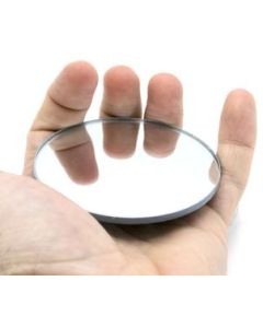 Round Convex Glass Mirror - 3" (75mm) Diameter - 150mm Focal Length - 3.3mm Thick Approx. - Eisco Labs