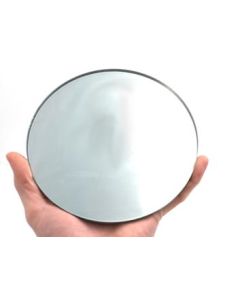 Round Large Convex Glass Mirror - 6" (150mm) Diameter - 150mm Focal Length - 5mm Thick Approx. - Eisco Labs