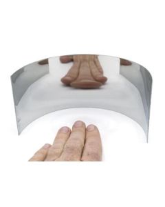 Plane Half Cylinder Concave Stainless Steel Mirror for use with Ray Box - 6.25" x 2.875" - 1mm Thick Approx. - Eisco Labs