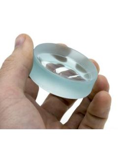 Round Double Concave High Optical Purity Glass Lens - 2" (50mm) Diameter - 50mm Focal Length - 14mm Thick Approx. - Eisco Labs