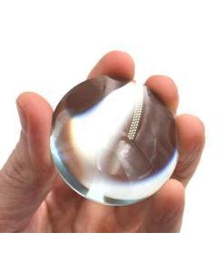 Round Double Convex High Optical Purity Glass Lens - 2" (50mm) Diameter - 50mm Focal Length - 15mm Thick Approx. - Eisco Labs